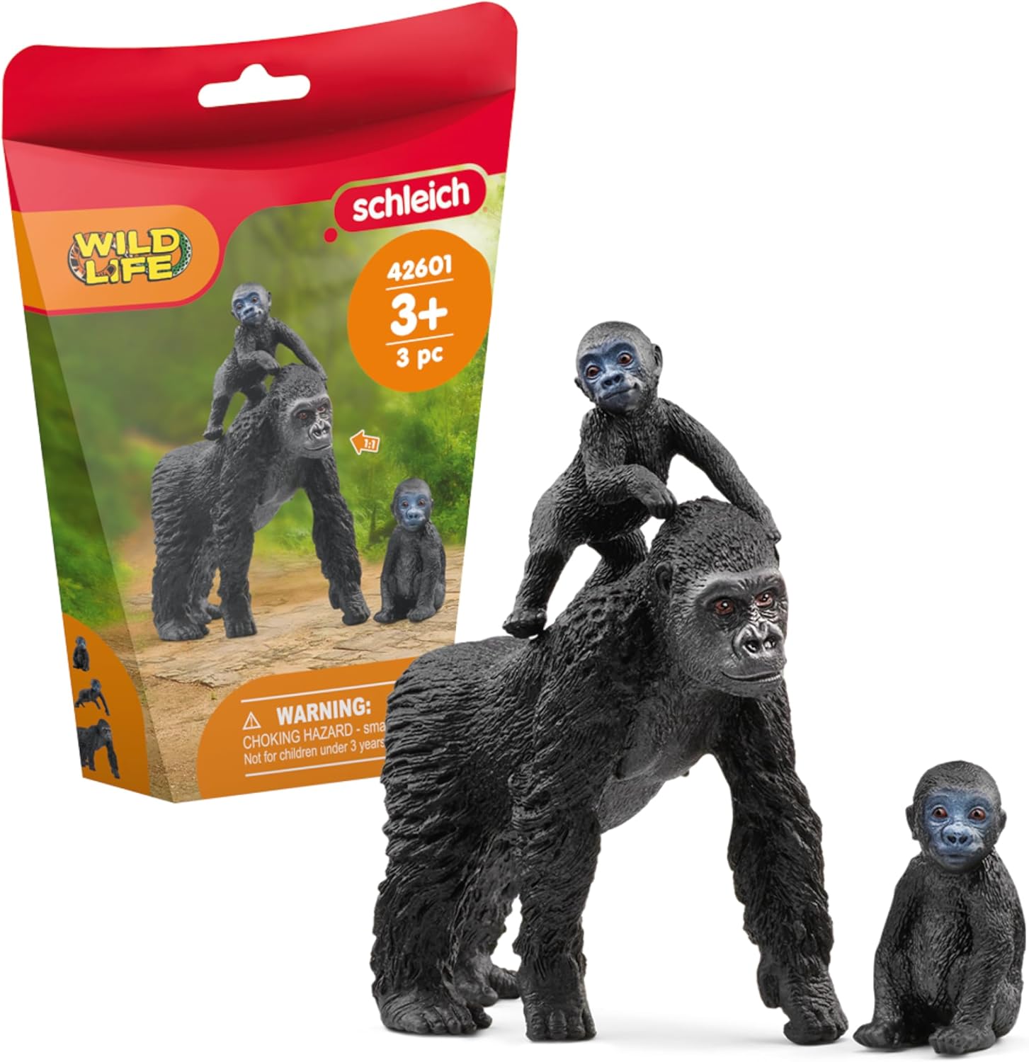 SCHLEICH 42601 Gorilla Family Wild Life Toy Figurine for children aged 3-8 Years