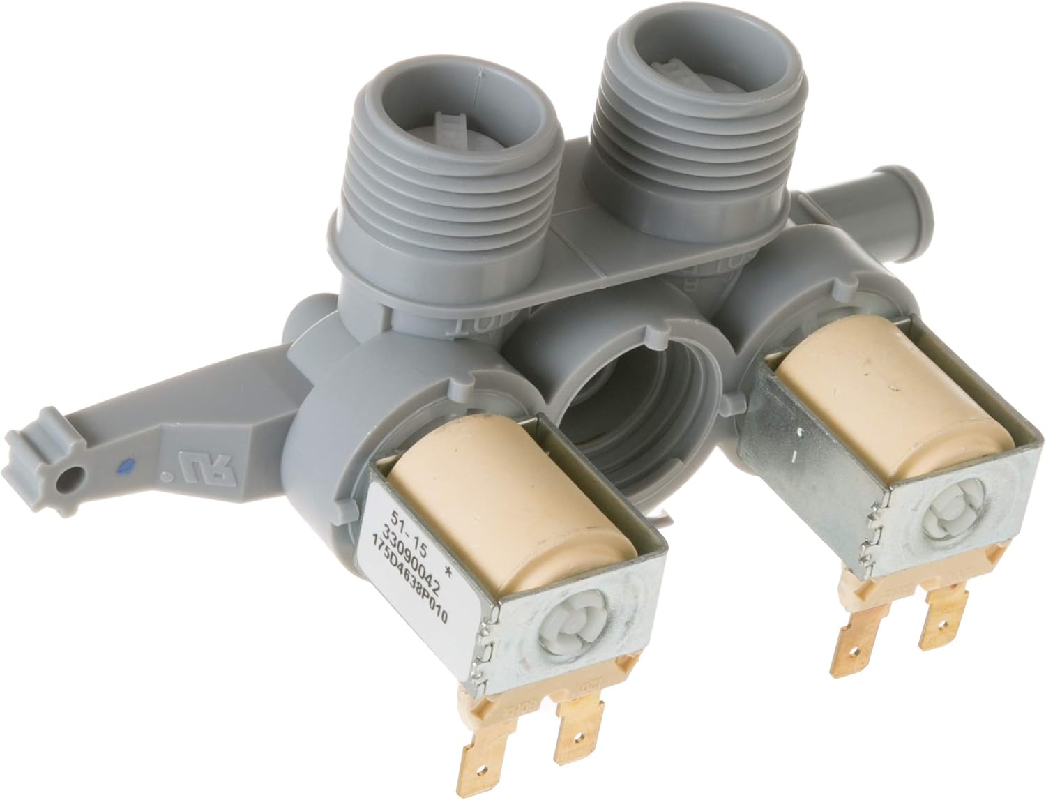 Parts Master Replacement for GE Washer Water Inlet Valve WH13X10037, AP4412517, PS2354072 - Water Shut Off Valve for Stacking or Compact Washing Machines - Compatible with GE Washing Machines
