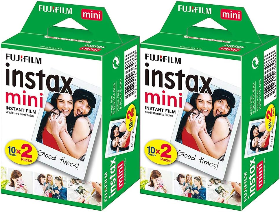 Fujifilm 2 Pack instax mini Instant Daylight Film, Twin Pack, 20 Exposures, ISO 800