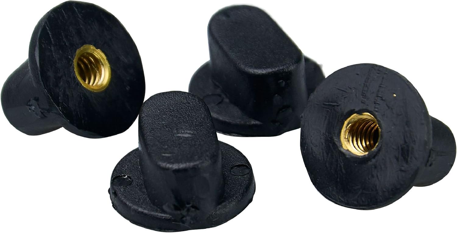 KOOKABURRA Unisex Cricket Helmet Nuts Pack Of x4 , Black, One Size UK