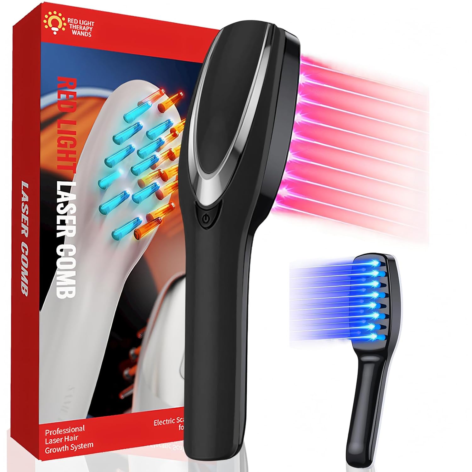 Kadielona Laser Hair Growth Comb, Laser Hair Growth Device Electric Scalp Massager for Hair Growth,Stimulates Hair Growth Comb Brush Thinning Hair Treatment Laser Therapy Comb