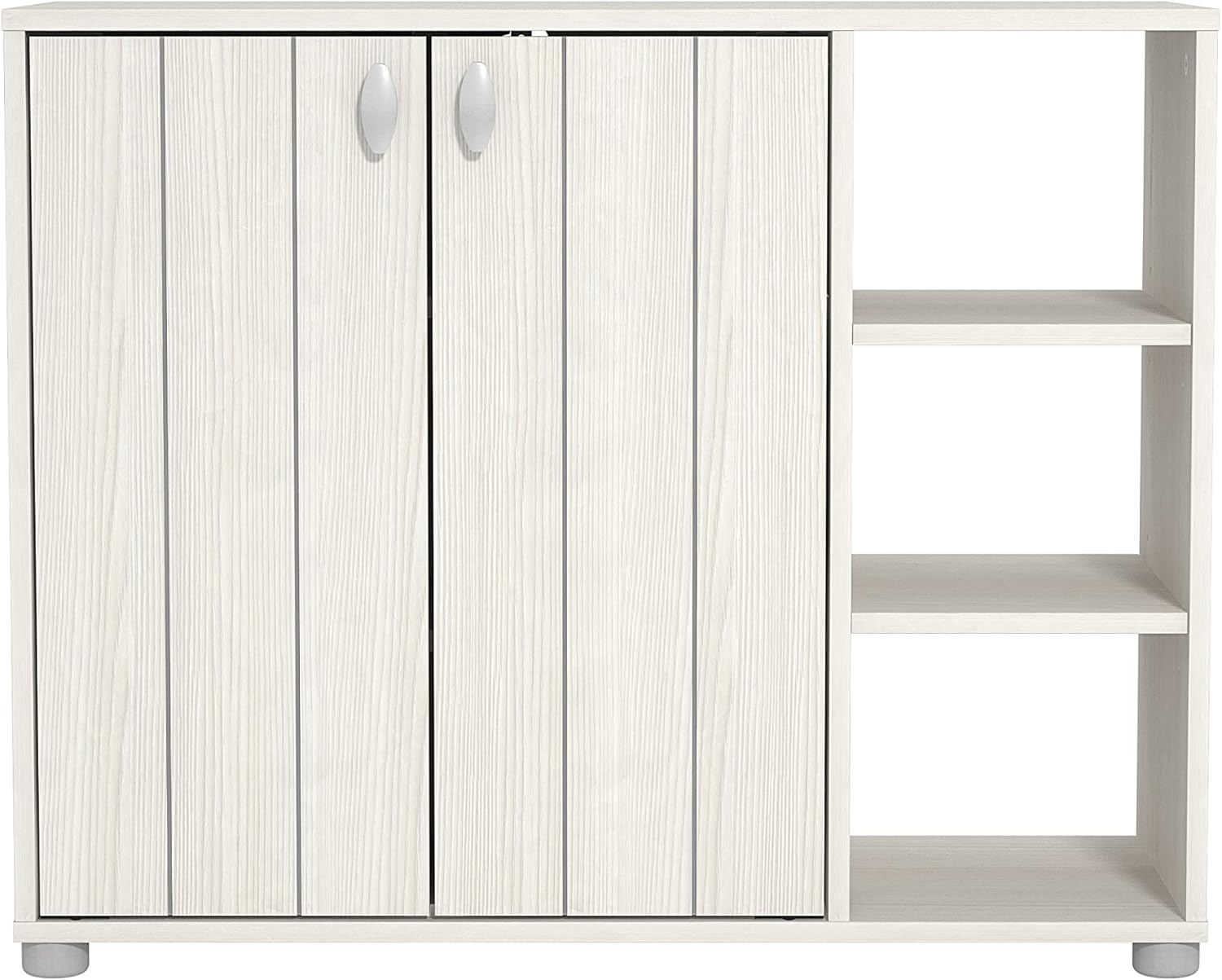 Galano Hansel 12-Pair Shoe Storage Cabinet – 2-Door Organizer with Shelves for Hallway, Entryway, or Bedroom – 35.3 x 79.6 x 64.6 cm - Cream Oak