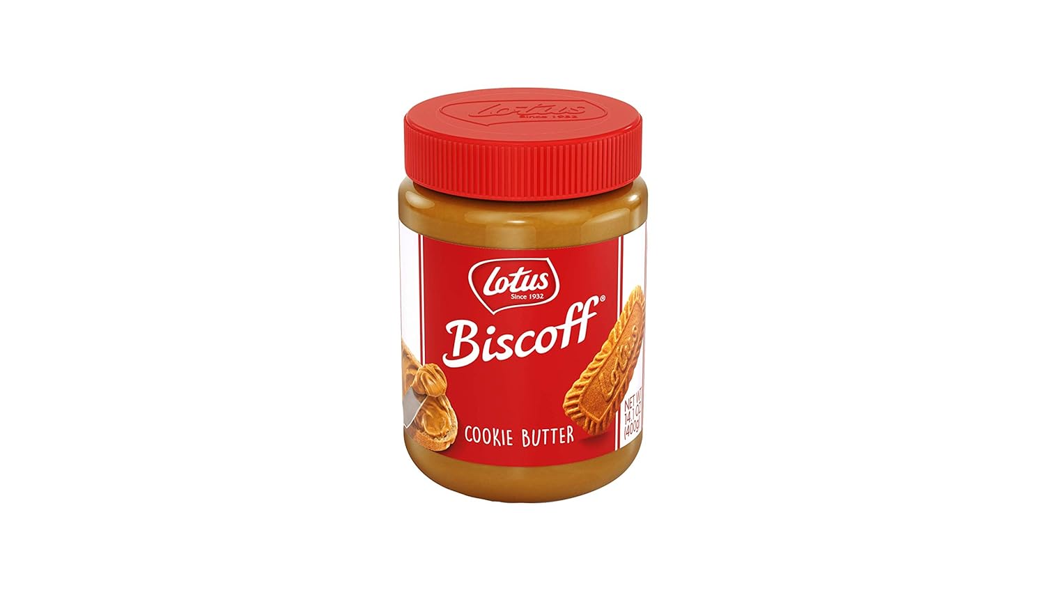 Lotus Biscoff | Cookie Butter Spread | Creamy | 14.1 Ounce (Pack of 1) | non-GMO + Vegan