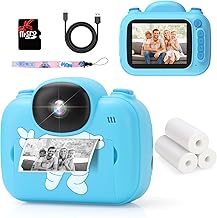Kids Camera Instant Print, 3.5'' Kids Digital Camera Instant with 1080P HD Photos & Videos, Christmas Birthday Gifts for Girls Boys Age 3-12 (Blue)