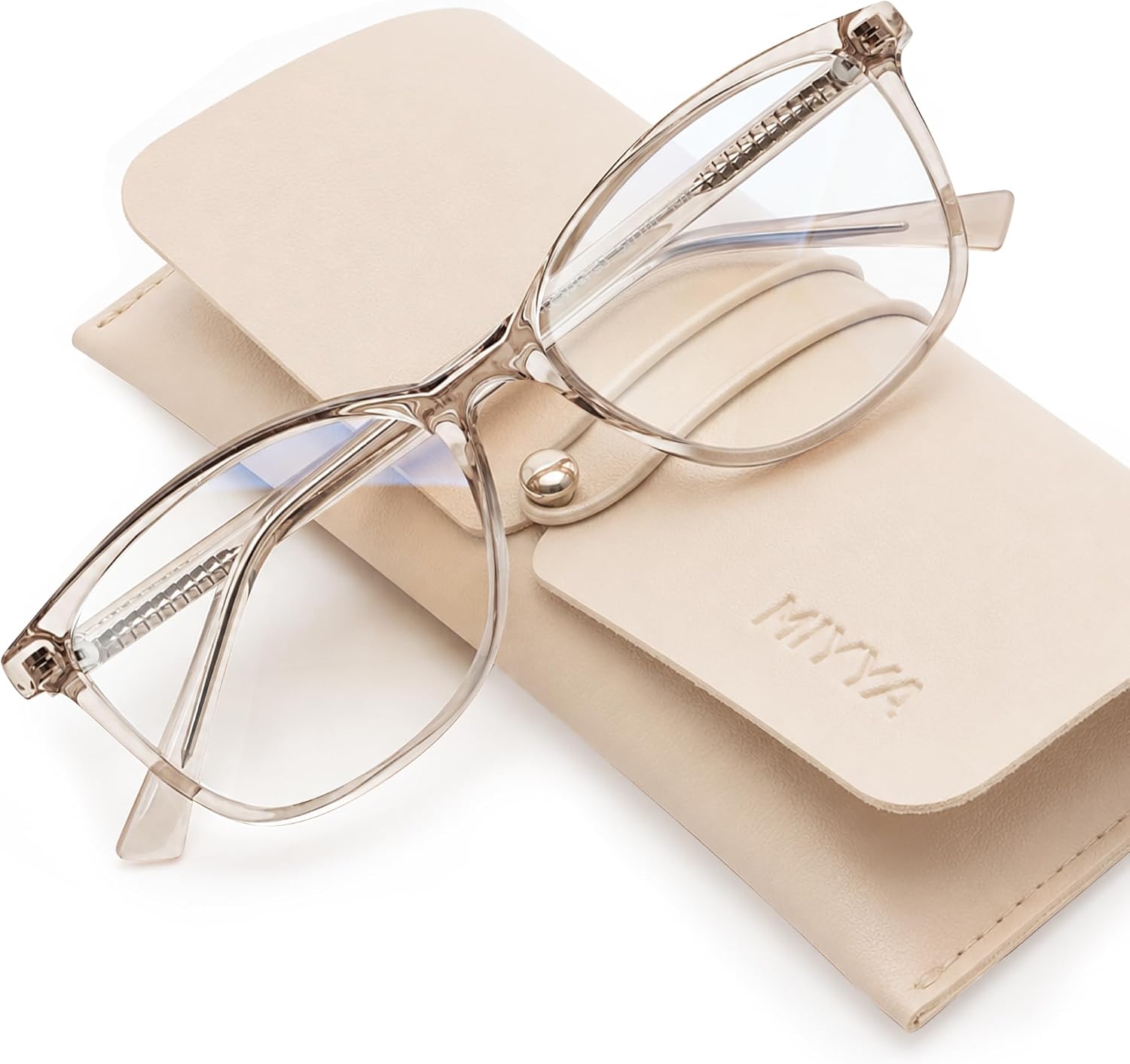 miyya Blue Light Blocking Glasses for Women with Case, Anti Eyestrain UV Glare Computer, Gaming & Phone Eyeglasses