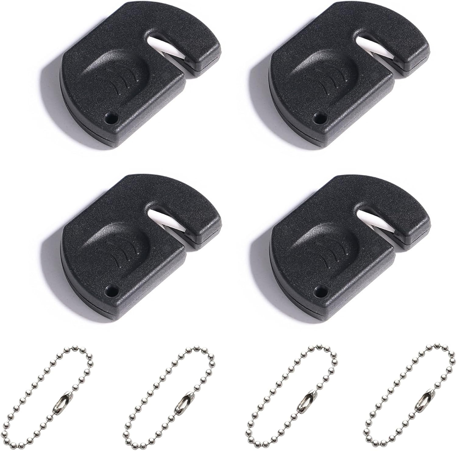 4 Pcs Mini Knife Sharpener Portable Household Pocket Scissor Sharpener with Keychain for Home, Outdoor