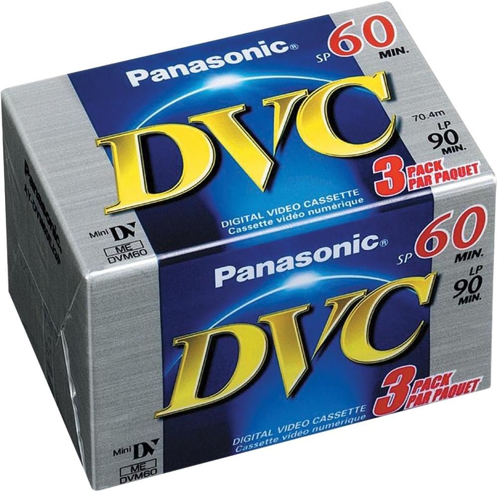 Panasonic miniDV Videocassette - 60 Minutes, 3-Pack