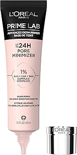 L'Oreal Paris Prime Lab Up to 24H Pore Minimizer Face Primer Infused with AHA, LHA, BHA Complex to Smooth and Extend Makeup Wear, 1.01 Fl Oz