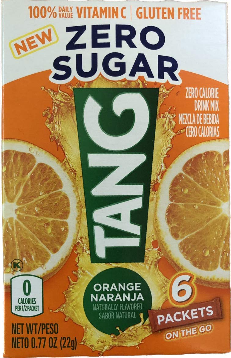 Sugar Free TANG On The Go 6/packet boxes .77oz each (12 Boxes)