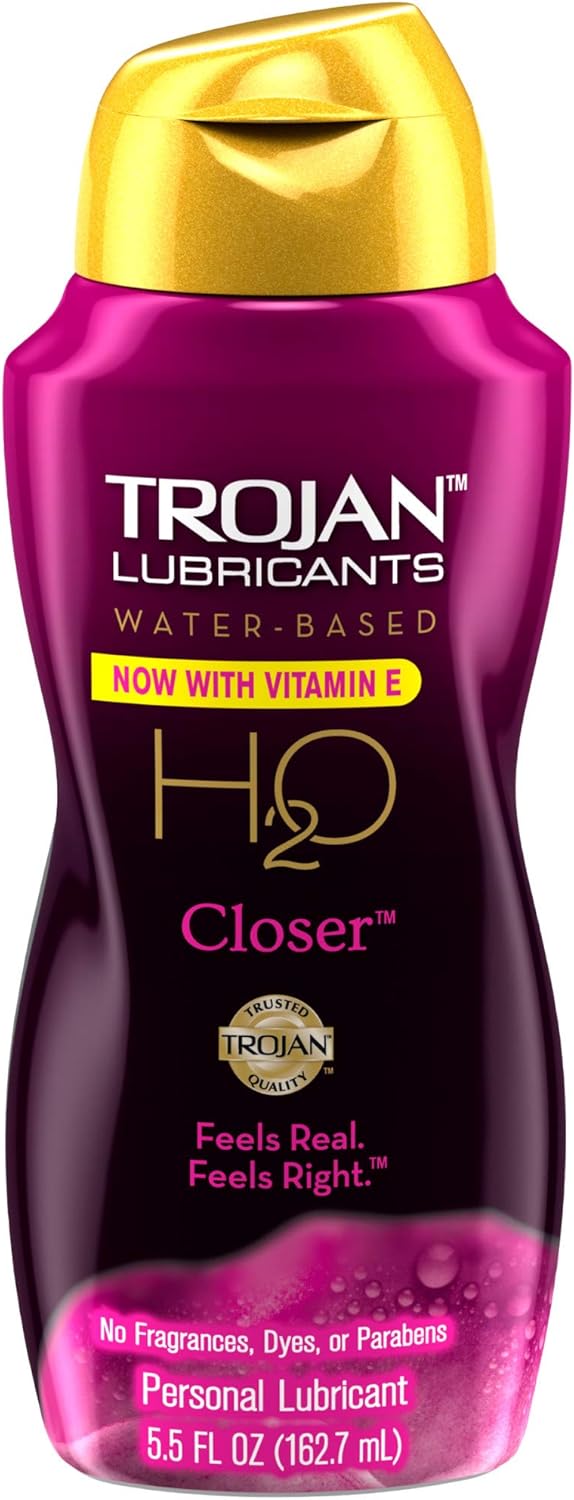 TROJAN Lubricants Water Based H2O Closer Personal Lubricant, 5.5 oz.