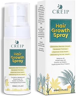 Natural Hair Growth Oil Spray: Batana Rosemary Serum Biotin Caffeine Scalp Care Treatment - Thinning Hair Regrowth Thickening for Women Men 2 FL OZ