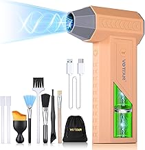 VOTTAN Electric Compressed Air Duster, 3 Gear Adjustable 120000 RPM Air Blower, Multiple-use Reusable 4000mAh Jet Blower Turbo Fan for Electronics, Outdoor, Car Cleaning, Alternative to Spray Air Cans