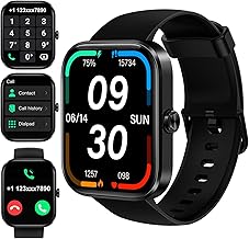Smart Watch for Men Women(Answer/Make Call)-1.91" HD Fitness Smart Watch with Sleep/Heart Rate/spO2 Monitor, 113+ Sport Modes, IP68 Waterproof Smart Watch for Android iOS,Black