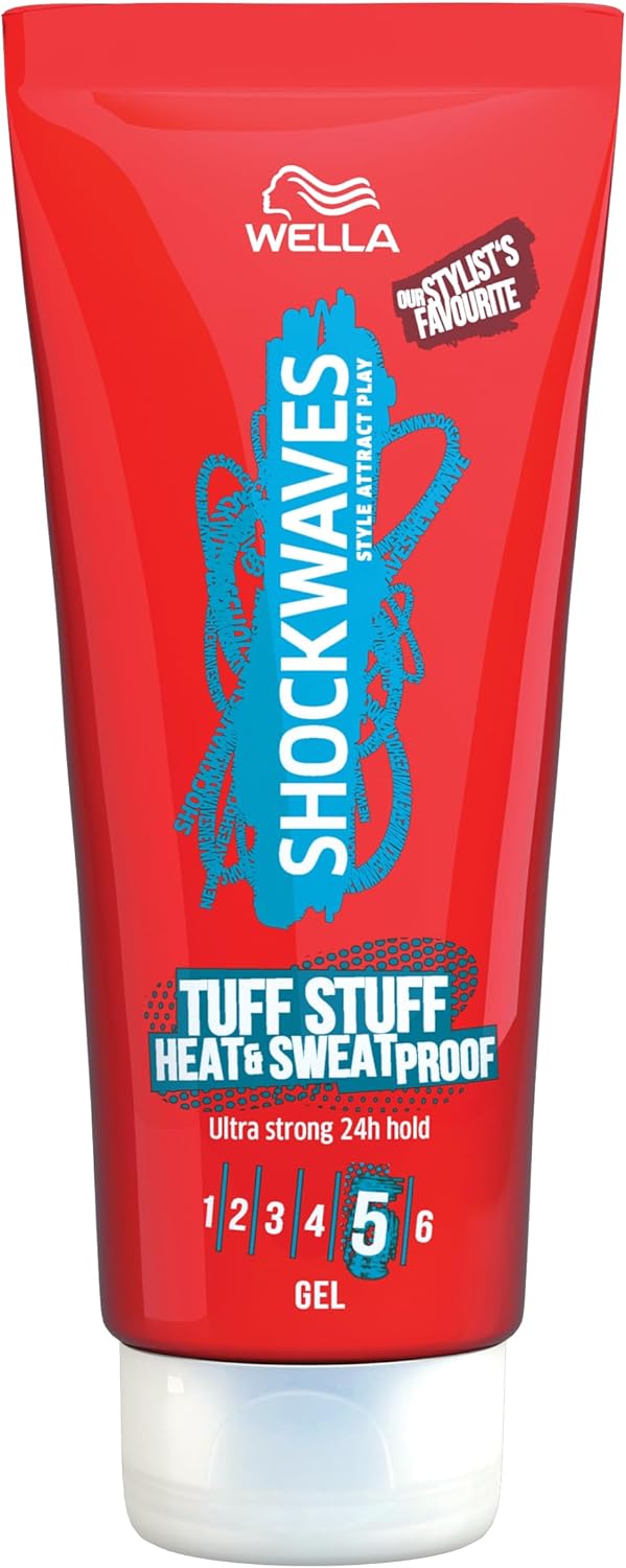 Wella Shockwaves Tuff Stuff Heat and Sweat Proof Gel, 200ml