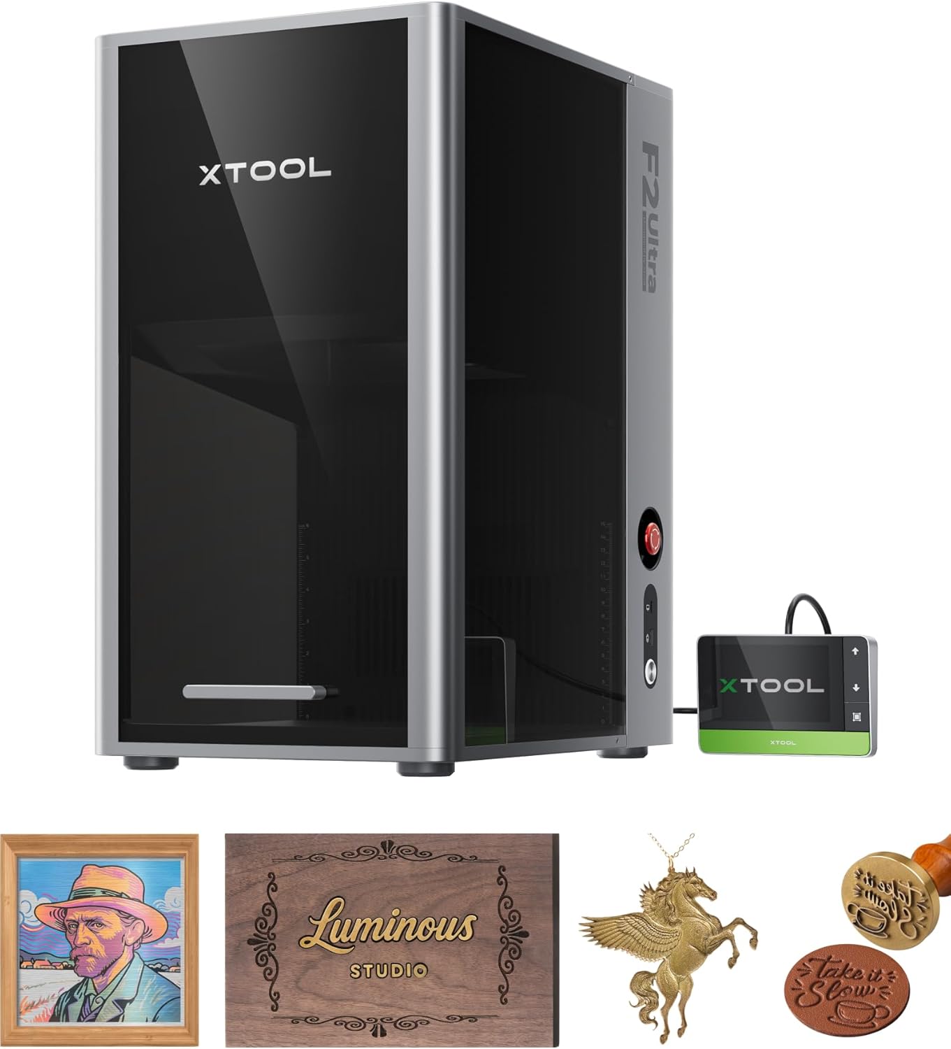 xTool F2 Ultra 60W MOPA & 40W Diode Dual Laser Engraver, 100+ Color Metal Engraving, Dual 48MP Cameras, Auto Streamline, 15,000mm/s Ultra-Fast, AI Powered 3D Fiber Laser Cutter and Engraver Machine