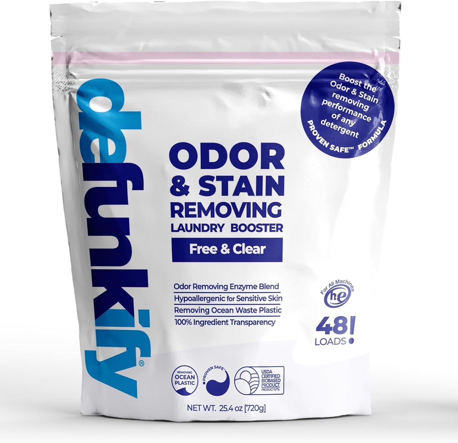 Odor & Stain Removing Color Safe Enzyme Laundry Booster Detergent Additive. Natural, Sensitive Skin PROVENSAFE Washing Soda Powder, 48 Loads