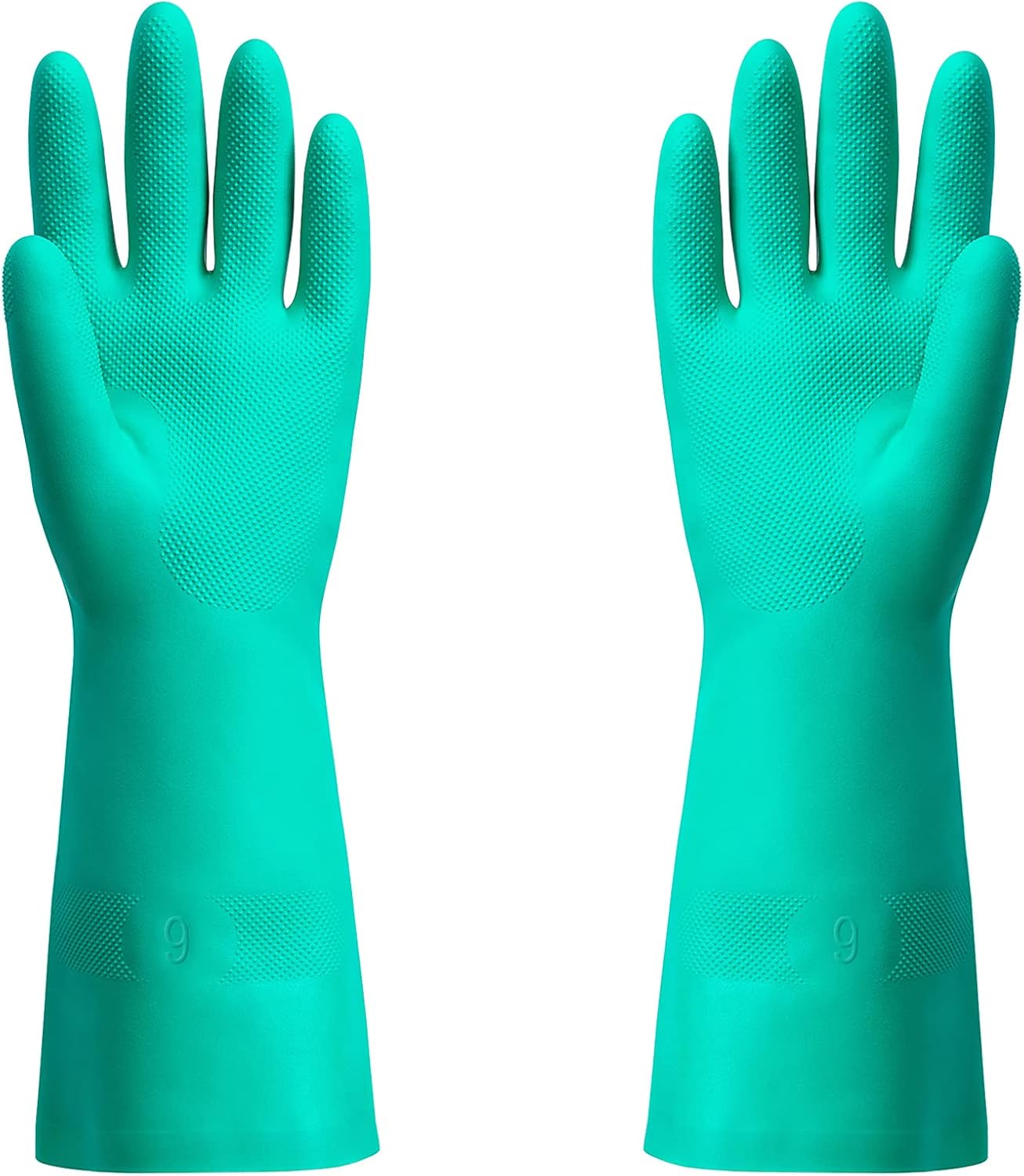 ThxToms Chemical Resistant Nitrile Gloves, Resist Household Acid, Alkali, Solvent and Oil, Latex Rubber Free, 1 Pair Large