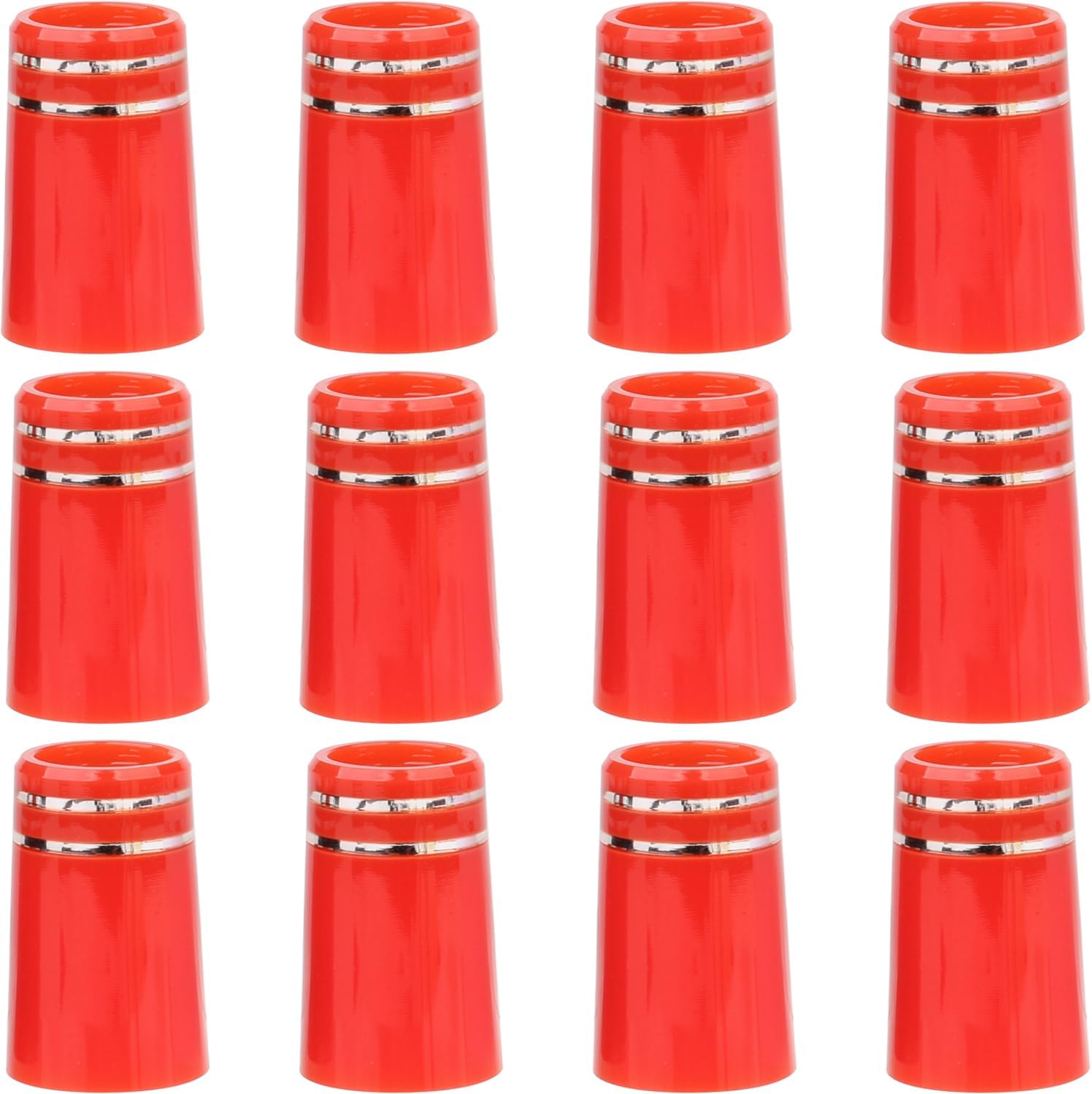 SummerHouse Golf Iron Ferruls Solid Color Black Red Blue Orange with Double Chrome Ring for 0.355'' Tapered 0.370'' Parallel Graphite Steel Shaft