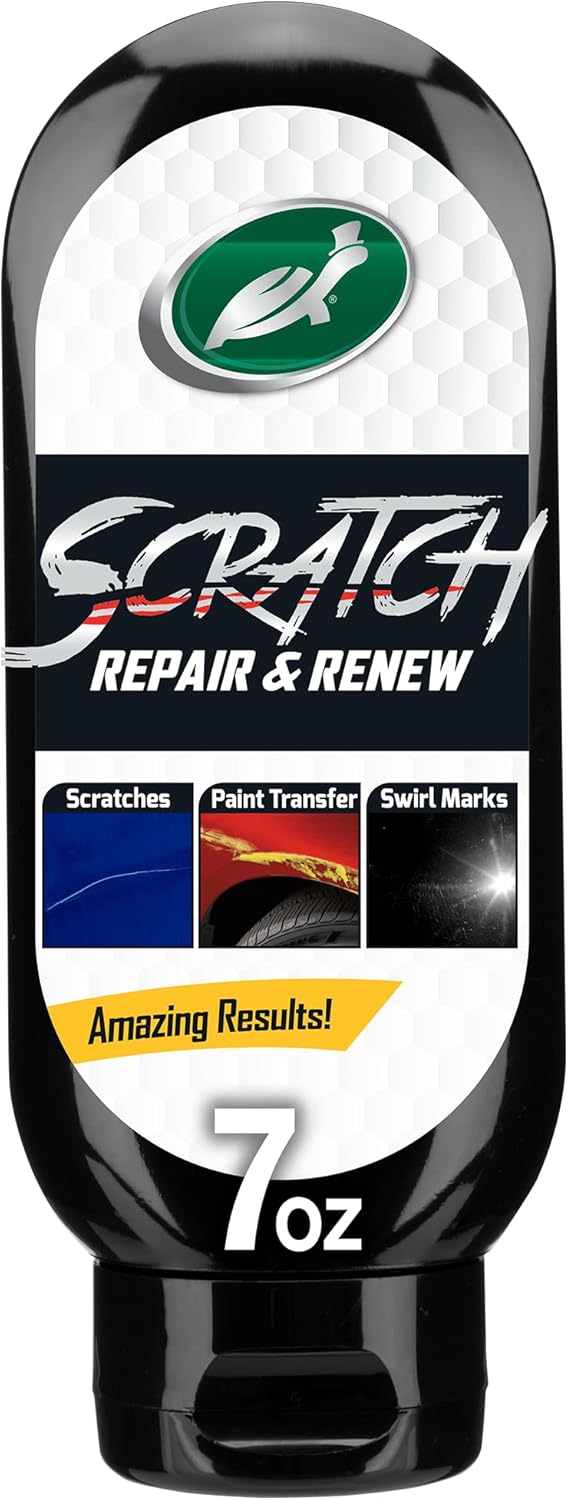 Turtle Wax 50935 Scratch Repair and Renew, Removes Fine Surface Scratches, Swirls, Paint Transfer, for Vehicles Including Cars, Trucks and Motorcycles, Safe for All Paint Colors, 7 oz. (Pack of 1)