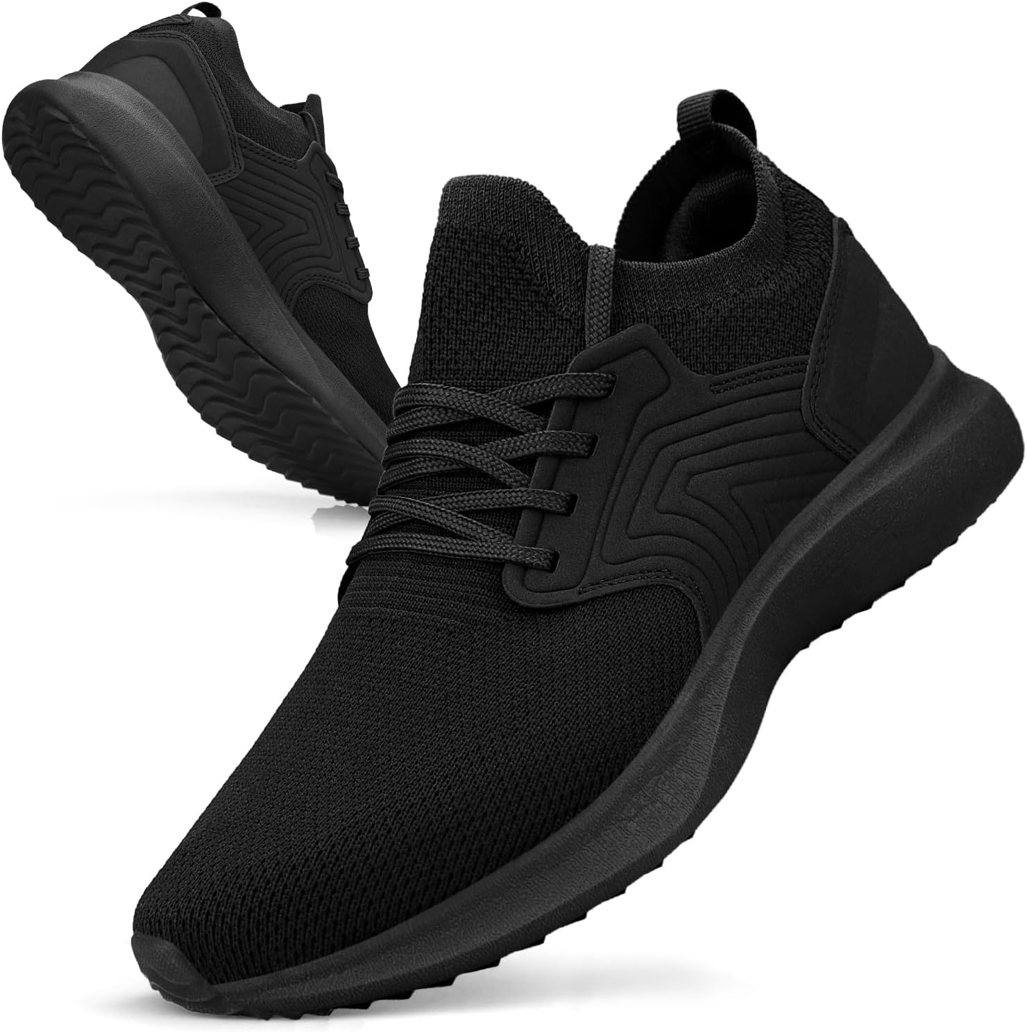 Giniros Trainers Mens Running Shoes Walking Gym Shoes Tennis Casual Fitness Sneakers for Men Slip On Breathable Lightweight Comfortable Outdoor Sport Shoes for Jogging