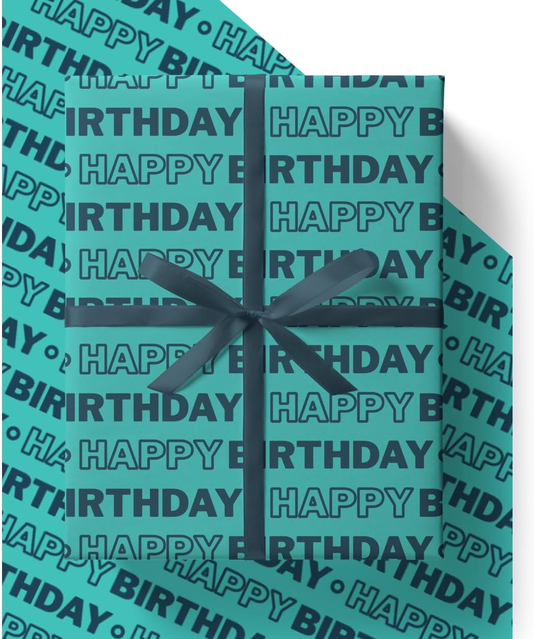 4 x Birthday Wrapping Paper for Men - HUGE 43% BIGGER [84cm x 60cm] Premium Eco Gift Wrap for dad, husband, brother, son, boys, friend or anyone (4 Sheets & 4 Tags)