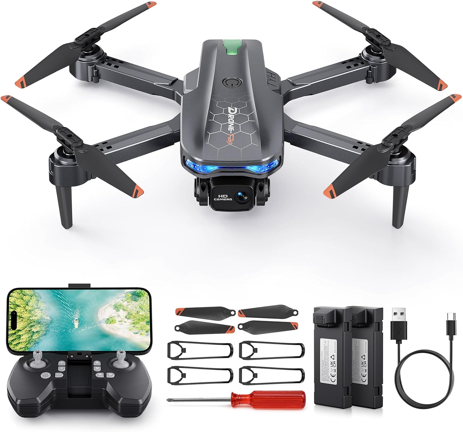 T29 Drone with Camera for Kids - Foldable Mini Drones for Beginners or Adults, 1080P HD RC Quadcopter, w/2 Batteries and Storage Case, Toy for Boys Girls
