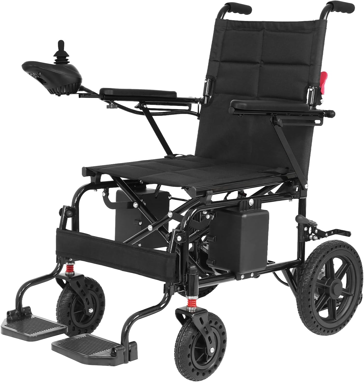 Electric Wheelchair for Adults, Lightweight Foldable Power Wheelchair, All Terrain Motorized Wheelchair for Seniors Portable, 15 Miles Long Travel Range, Supports Up to 330 lbs