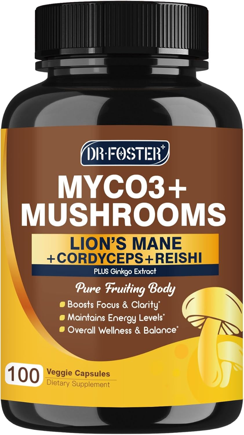 DRFOSTER Mushroom Supplement, 100 Counts