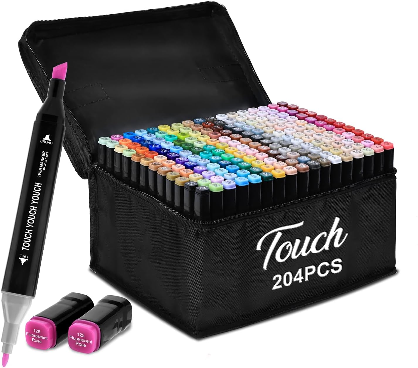 CHMI Alcohol Markers Set,204 Colors Dual Tip Art Markers for Coloring, Illustrations, and Sketching,Suitable for children and adults coloring.