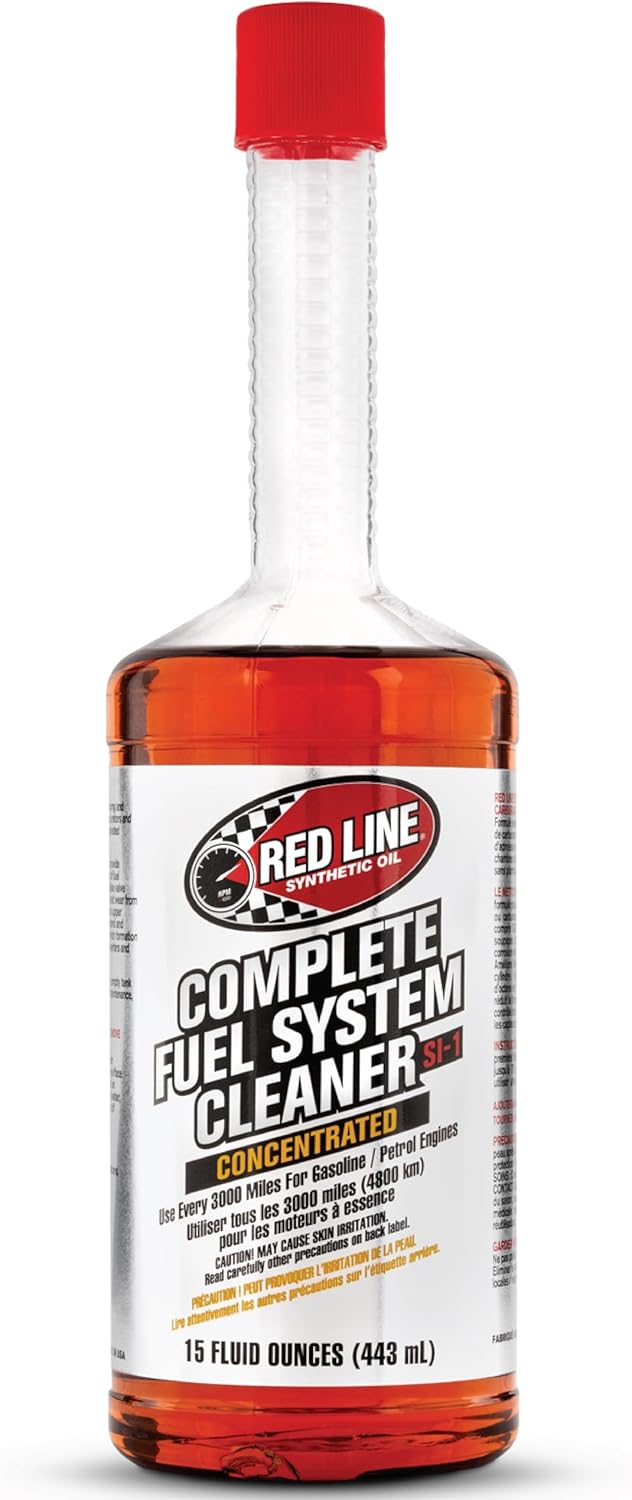 Red Line 60103 SI-1 Complete Fuel System Cleaner - 15 Ounce- Fuel Injector Cleaner and Carburetor Cleaner for Corrosion Prevention and Injector, Valve, and Combustion Chamber Deposit Removal