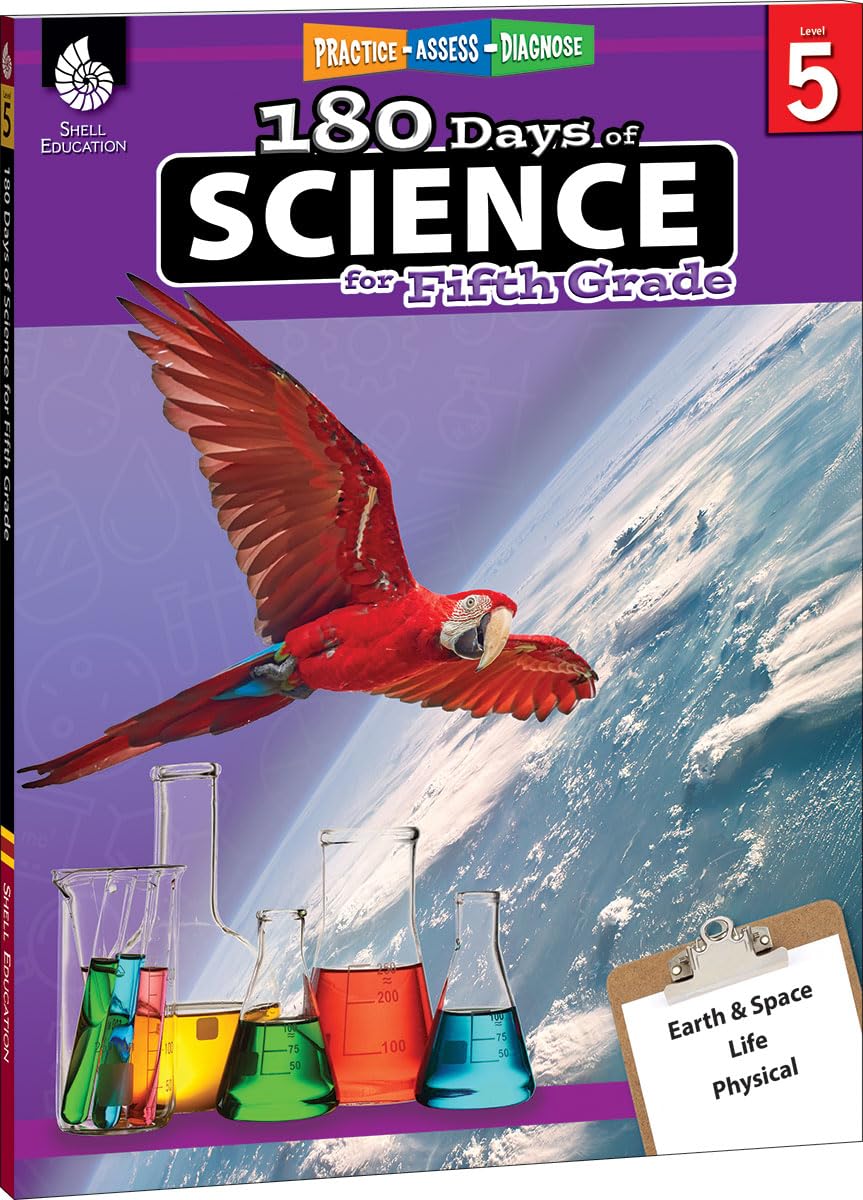 180 Days™: Science, Earth and Space Science for 5th Grade Practice Workbook for Classroom and Home, Cool and Fun Practice Created by Teachers