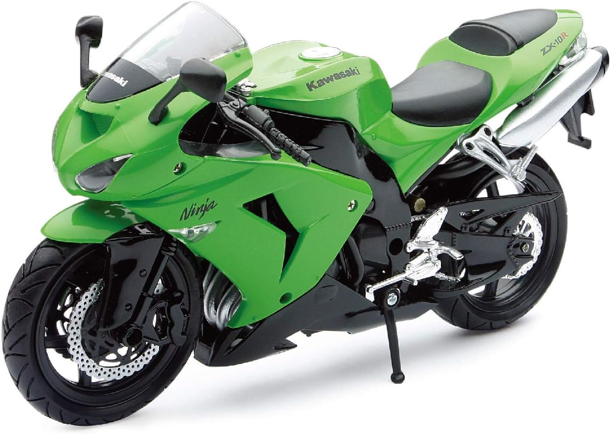 New-Ray 1:12 Motorcycle 2006 Kawasaki Zx-10R- Sport Bike, Green