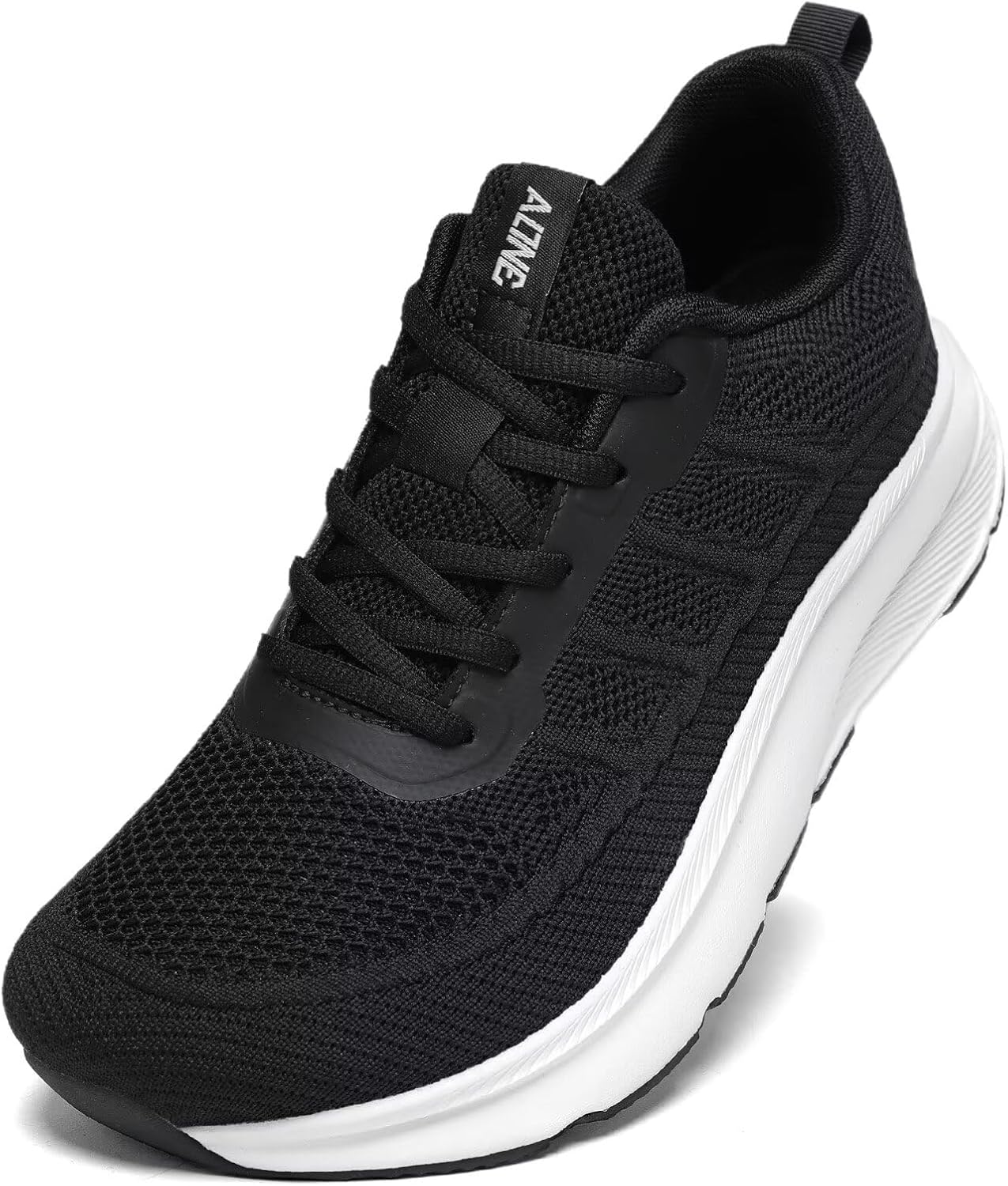 KDN Men's Wide Toe Box Shoes Cushioned Road Running Shoes Non Slip Mens Walking Sneakers for Wide Feet Comfortable Athletic Gym Workout Shoes Wide Width