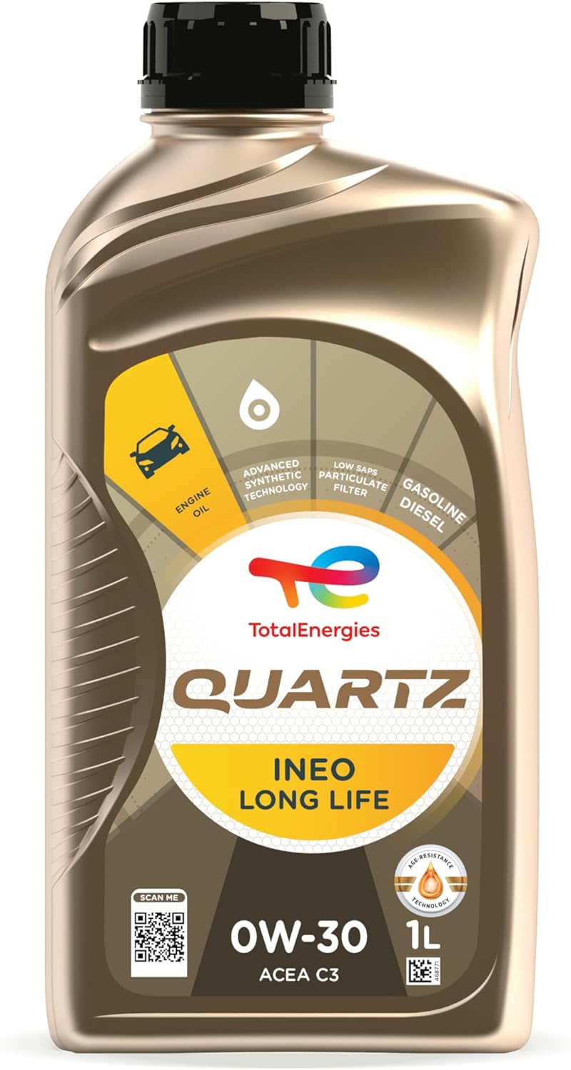 TotalEnergies QUARTZ INEO LONG LIFE 0W-30 Fully Synthetic Car Engine Oil - SAE 30, ACEA C3-1L