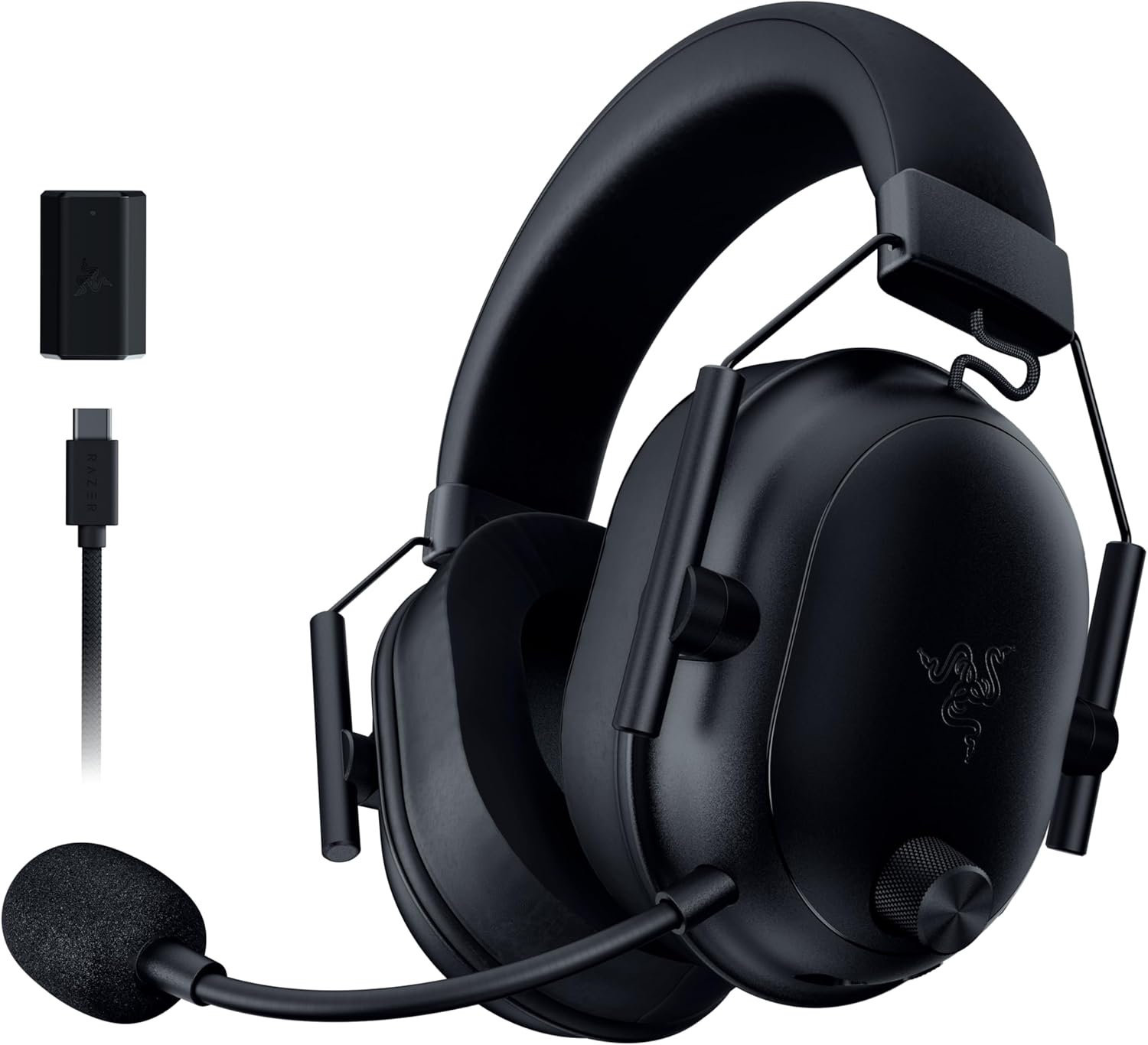 Razer BlackShark V2 HyperSpeed - Wireless Ultra-Lightweight Esports Headset (280g, HyperClear Super Wideband Mic, TriForce Titanium 50 mm Drivers) Black