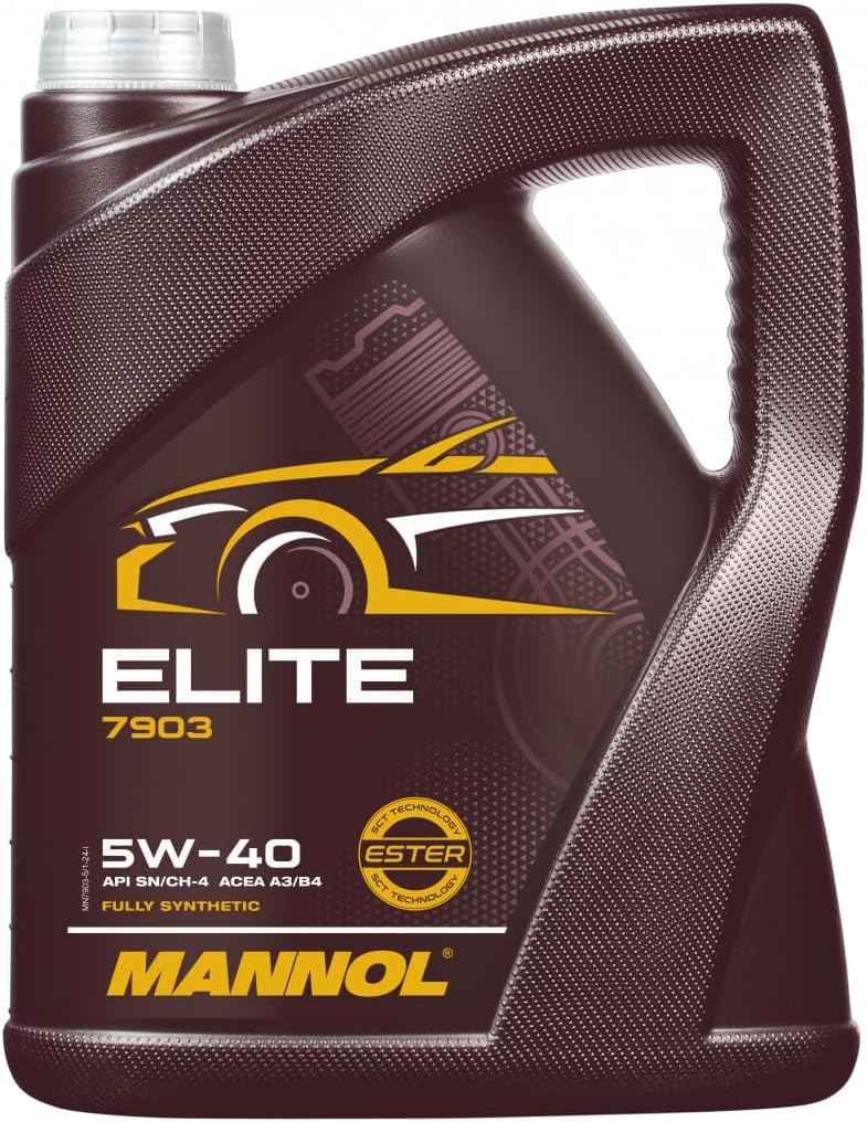 Mannol 5 Litres Elite 5W-40 Engine Oil 7903 ACEA A3/B4 Universal Ester Technology