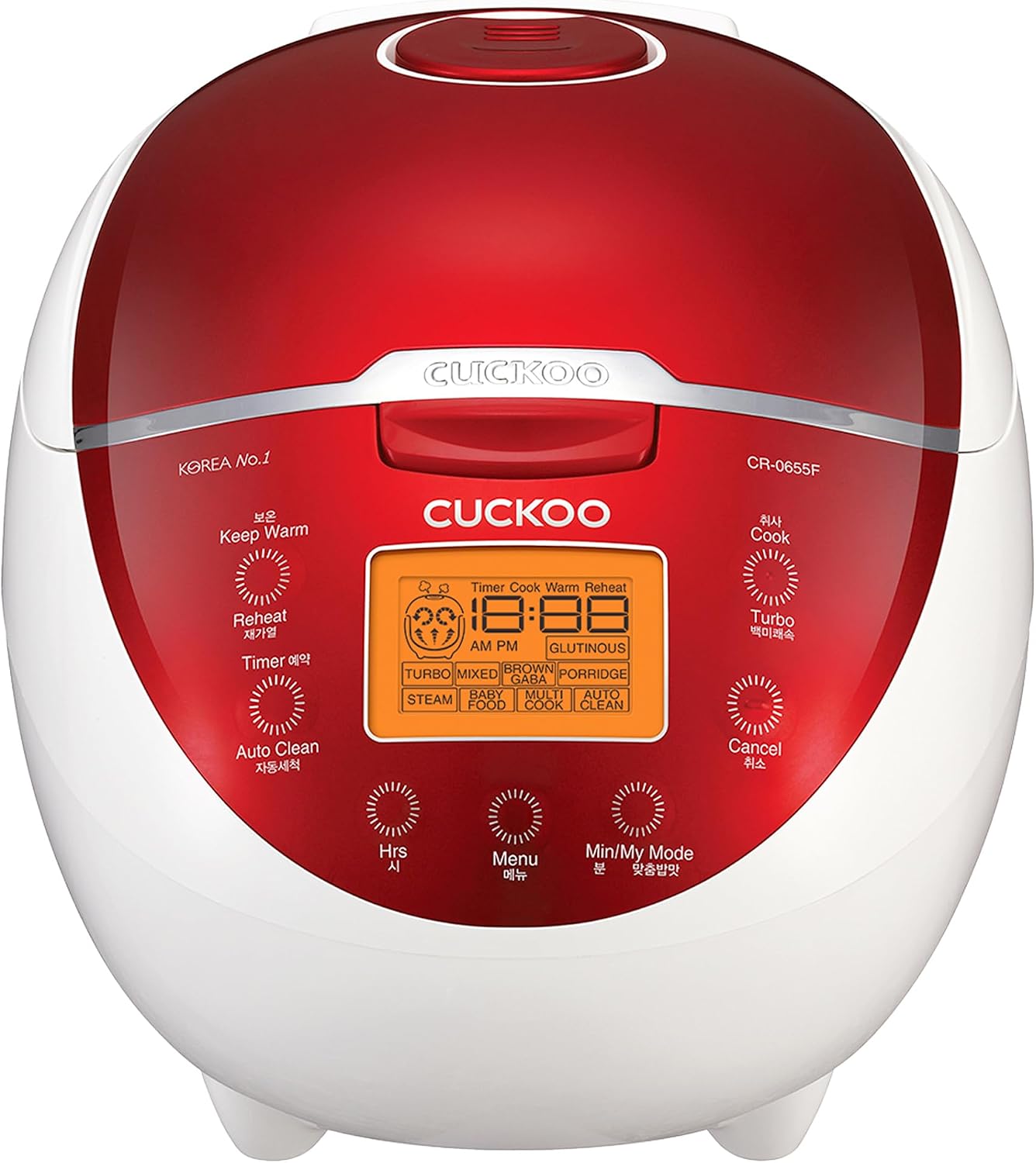 CUCKOO Micom Rice Cooker 6 Cup Uncooked / 12 Cup Cooked, Fuzzy Logic Rice Maker with Delay Timer & Keep Warm Setting, Versatile Food Steamer for Cooking, Non-Stick Inner Pot, Red (CR-0655F) | 6-Cup Uncooked Capacity, Nonstick Inner Pot, 8 Cooking Modes, Turbo White Rice in 32-44 Minutes, Auto Clean