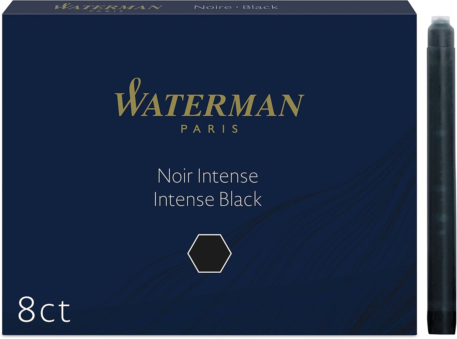 Waterman Large Standard Ink Cartridges Permanent Black