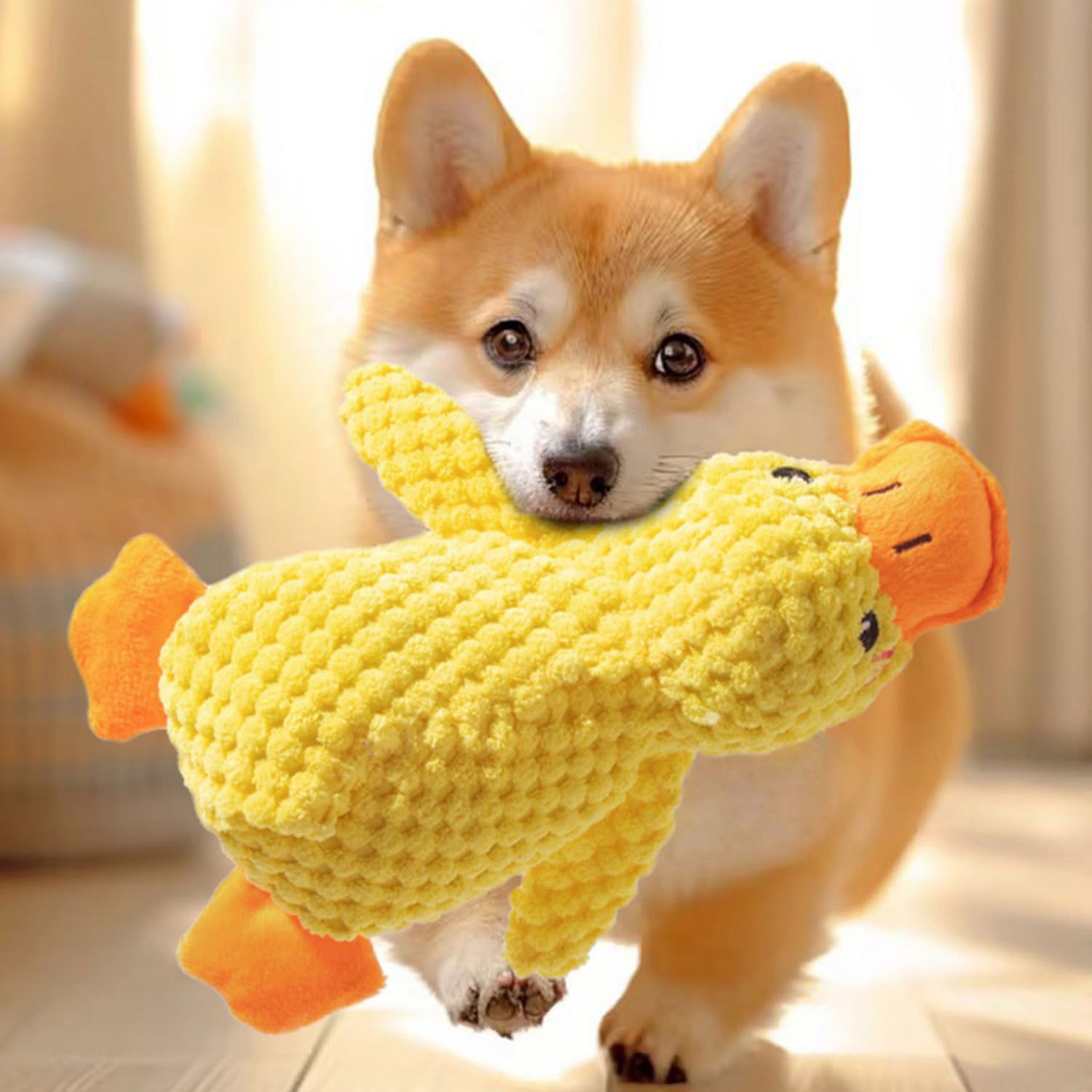 Speedy Panther Plush Dog Toys for Small Dogs, Duck Squeaky Dog Toys, Soft Puppy Toy for Small Medium Dogs - 25CM