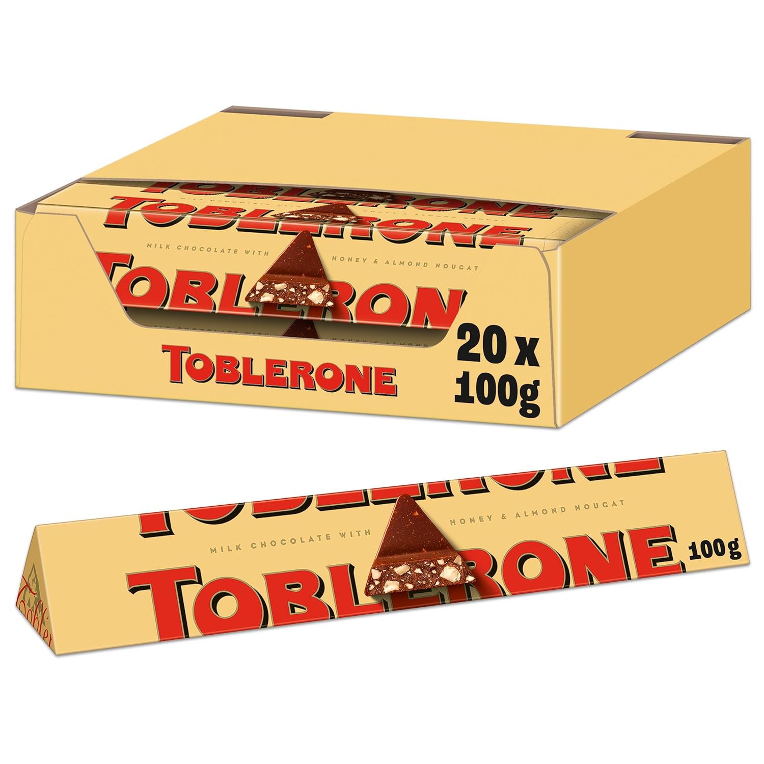 Toblerone Milk Chocolate 100 g (Pack of 20)