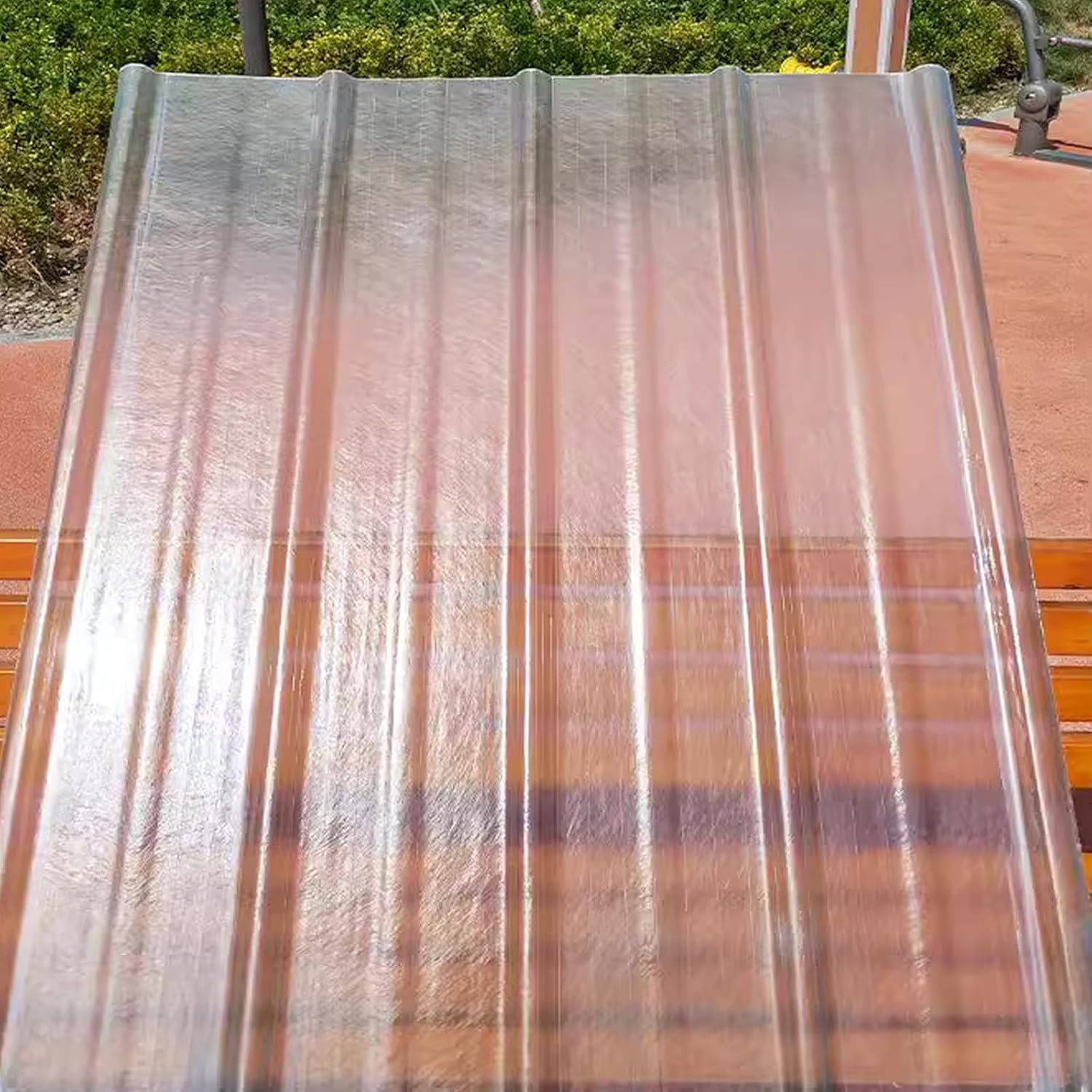 Corrugated Roofing Sheets,2mm Fiberglass Daylighting Panels Roof Sheet,1/3/5/10/15 Pieces UV Protection Board,Heat-Insulating Glassfiber Solid Sheet,for Greenhouse Carport (35x20in,1 PCS)