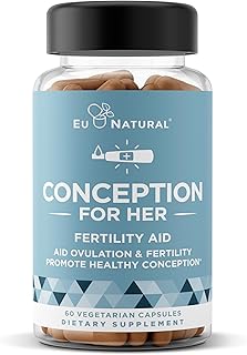 Conception Fertility Supplements for Women – Aids Ovulation, Hormonal Balance, & Regular Cycles – Prenatal Vitamin Support with Myo-Inositol, Folate, Folic Acid, Vitex – 60 Vegetarian Soft Capsules