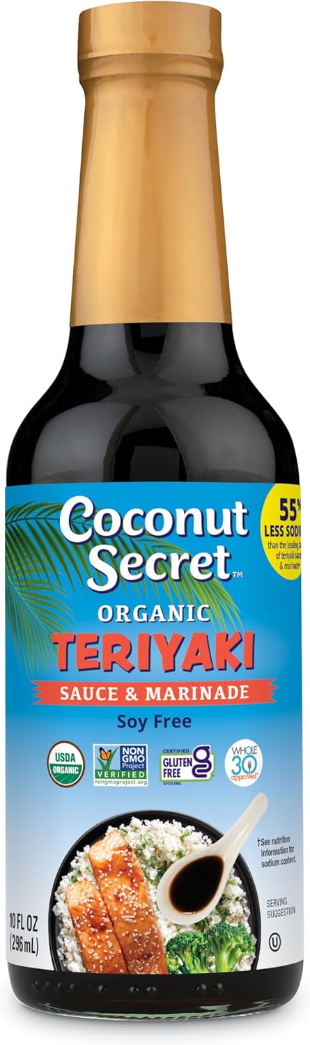 Coconut Secret Organic Teriyaki Aminos Seasoning Sauce 10 Fluid Ounce