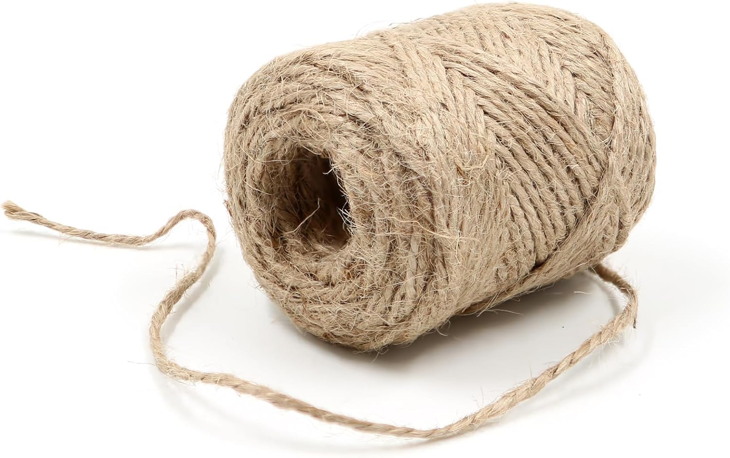 2mm - 164FT Natural Jute Twine Rope String - for Crafts Gardening Plant Accessories Gift Wrapping, Arts Packing Material Christmas Twine Bulk Wedding Decor