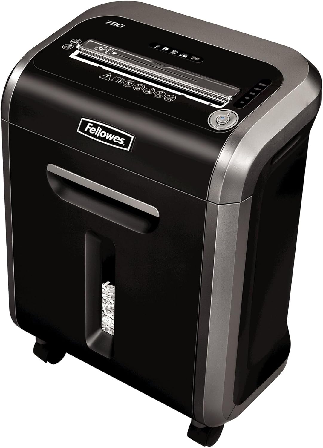 Fellowes ‎Powershred 79Ci 16-Sheet 100% Jam-Proof Heavy Duty Crosscut Paper Shredder Machine for Office and Home, Black/Dark Silver 3227919