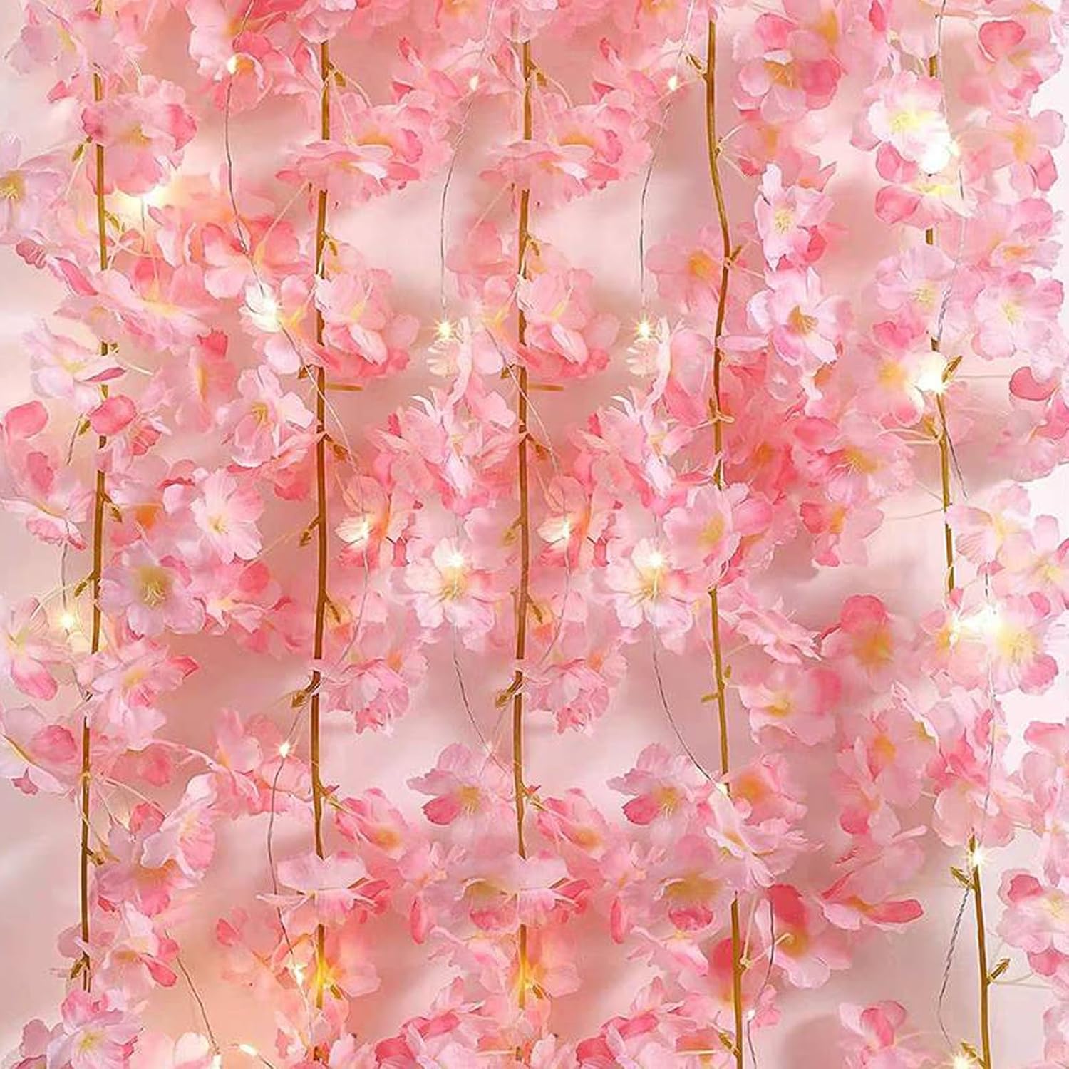 intellitoy Fairy String Lights Sakura LED String Lights Battery Operated Copper Light Flower String Lights, Decorative Lighting for Bedroom Garden Party Indoor Outdoor Chrismas Tree (2m 20Leds)