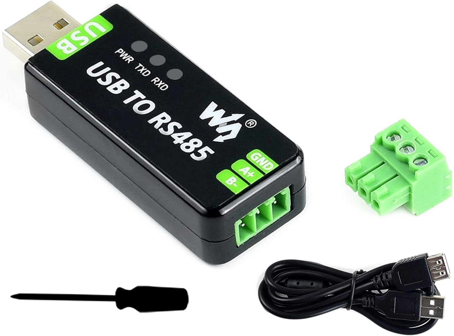 USB to RS485 Converter Industrial Adapter Original FT232RL and SP485EEN Fast Communication Embedded Protection Circuits Resettable Fuse ESD Protection