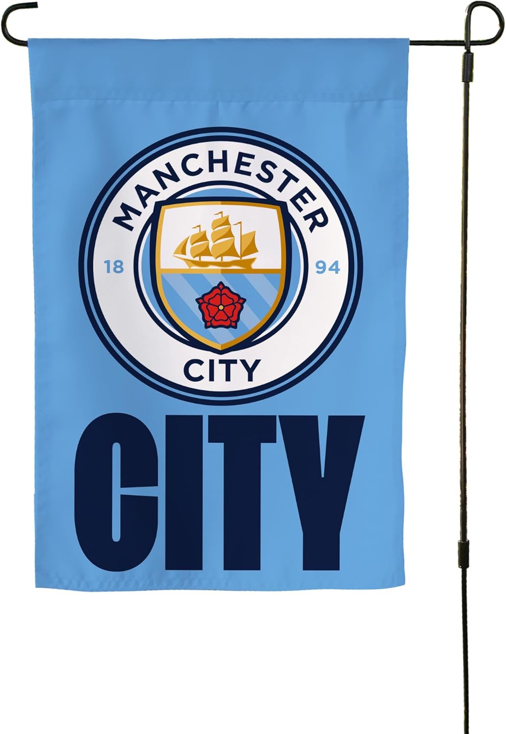 Desert Cactus Manchester City MC Garden Flag – 19 x 12 inch Football Soccer Manchester City Banner, For Outdoor Display and Events (Garden Flag B)