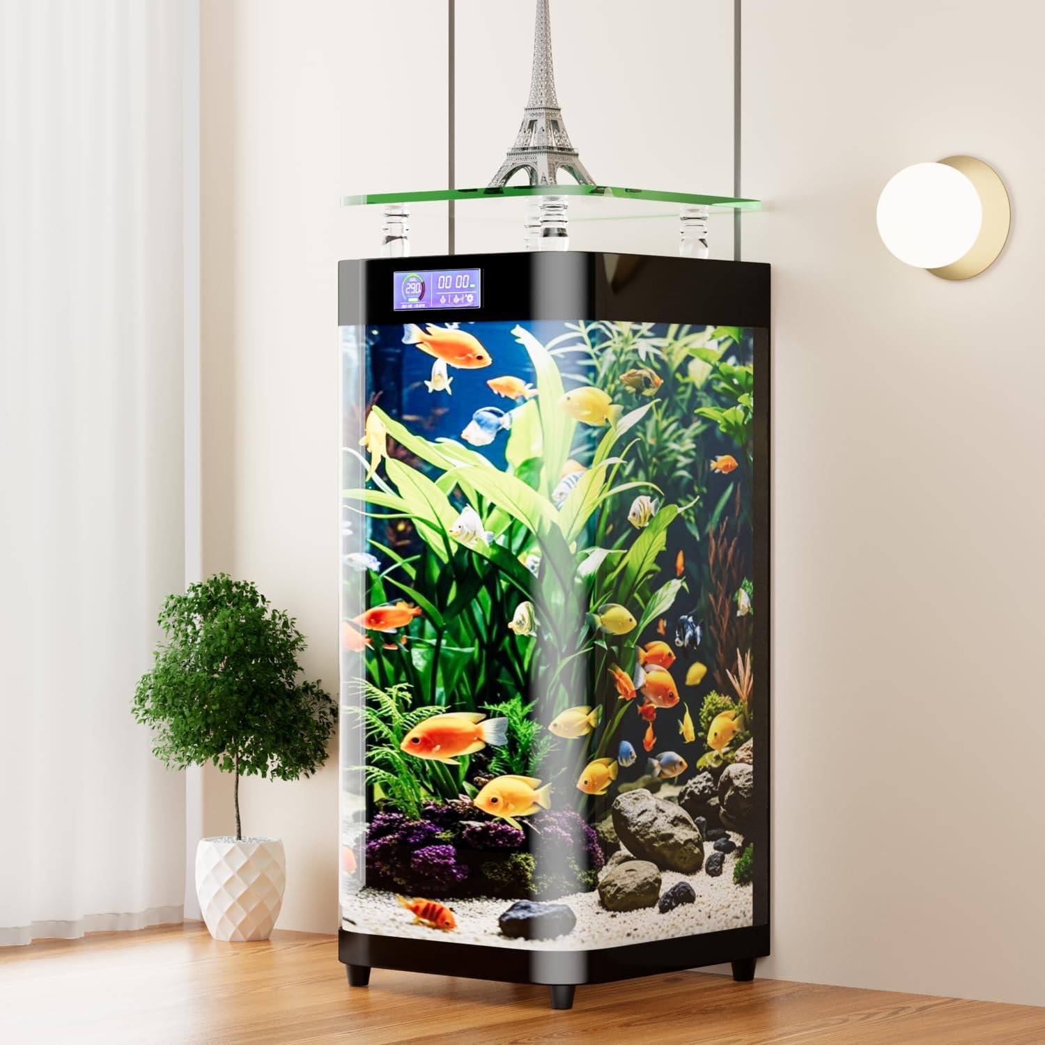 Living Room Household Vertical Smart Aquarium 19.7W x 15.7 x 45.3H