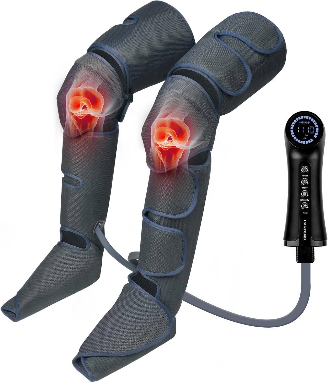 Aolso Leg Massager with Air Compression & Heat,Leg Massagers for Pain and Circulation,Recovery Boots for Legs Compression,Feet and Legs,Compression Boots with 3 Heat 3 Modes 5 Intensities
